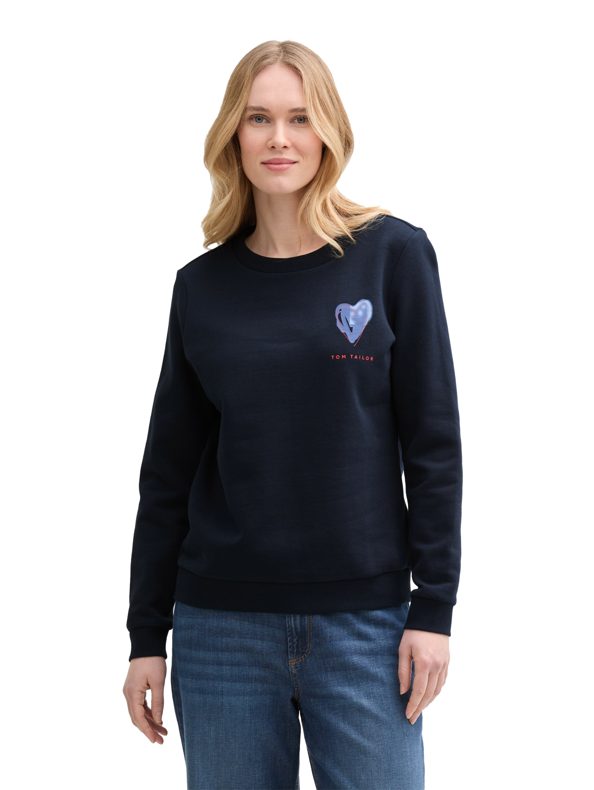 TOM TAILOR Sweatshirt in Blauw: voorkant