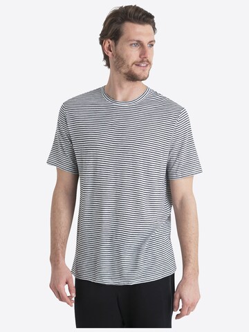 Maglietta 'Merino Linen Tee Stripe' di ICEBREAKER in marrone