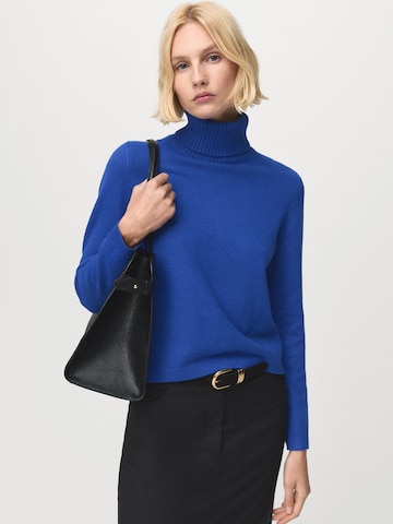 MANGO Sveter 'MARIANA' - Modrá: predná strana