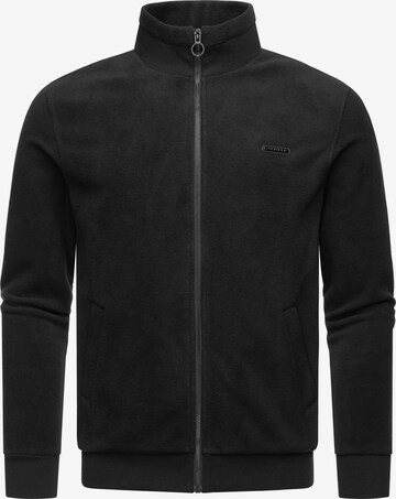 Ragwear Fleece Jacket 'Trayne' in Black: front