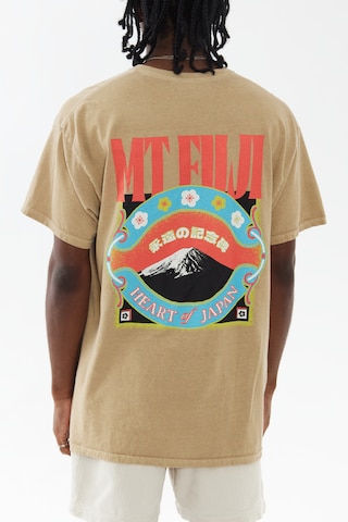T-Shirt 'Fuji Heart' BDG Urban Outfitters en marron