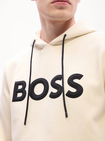 BOSS Sweatshirt 'Soody Zone 10' i vit