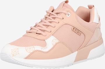 Baskets basses 'METZ' GUESS en rose : devant