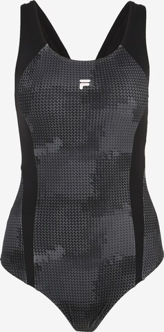 Bustier Maillot de bain sport 'SANYA' FILA en noir : devant