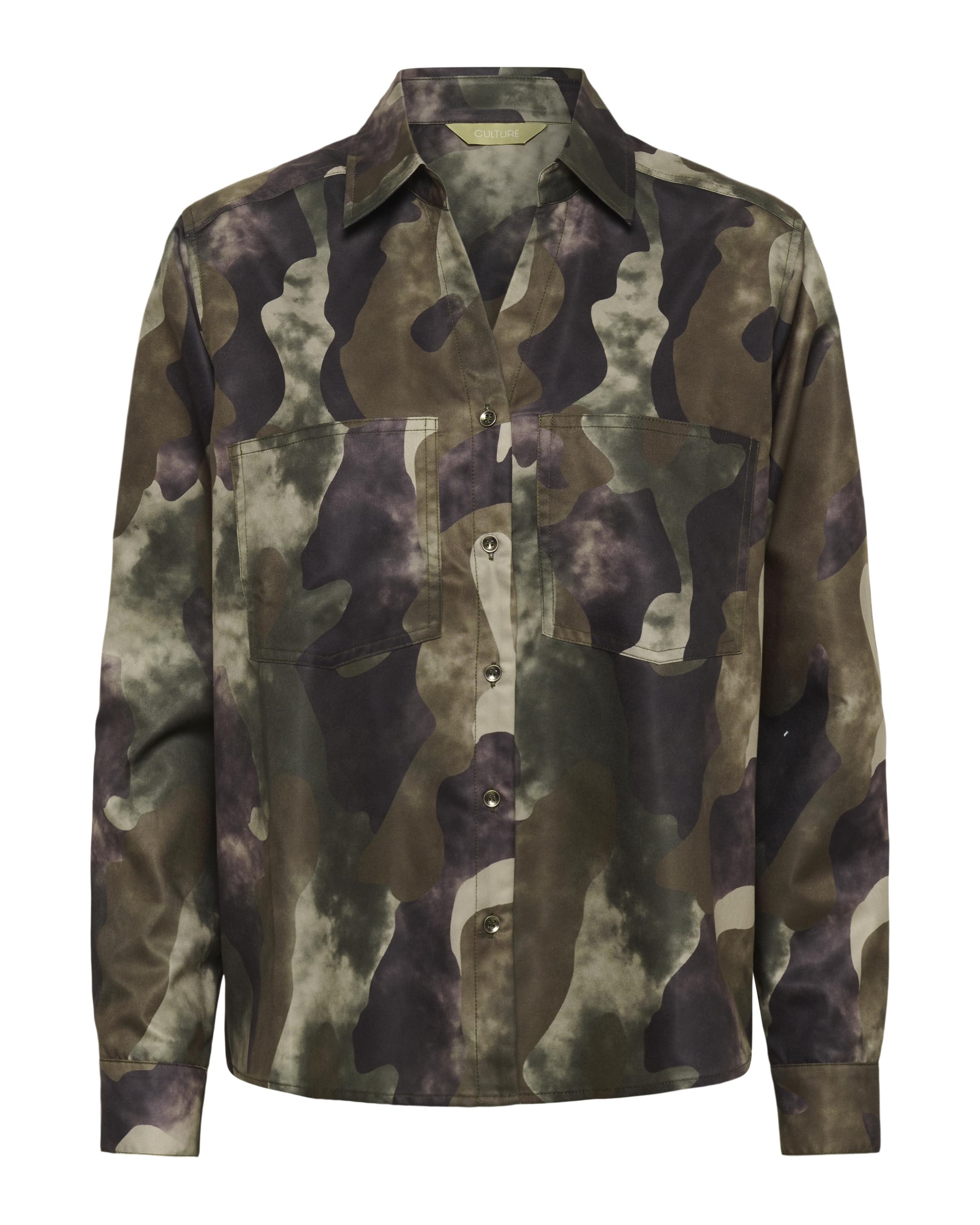 CULTURE Blouse 'CUCamuna' in Green: front