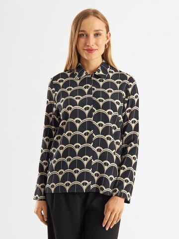 Jascha Stockholm Bluse 'Saskia' in Schwarz: Vorderseite
