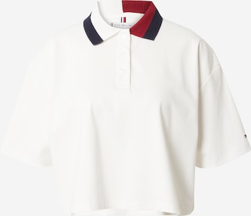 T-shirt TOMMY HILFIGER en beige : devant