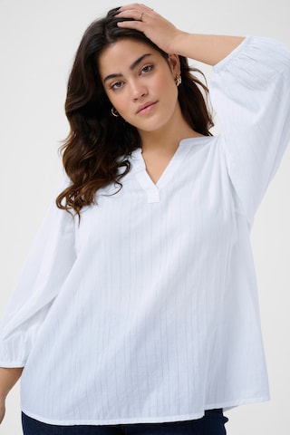 KAFFE CURVE - Blusa 'Jolisa' em branco
