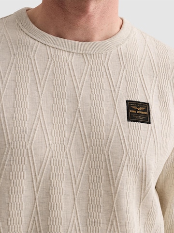 Felpa 'Sweatshirt with allover jacquard pattern and badge' di PME Legend in bianco