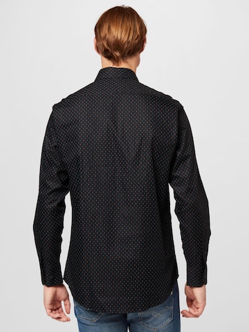 SELECTED HOMME Regular fit Button Up Shirt 'Limethan' in Black