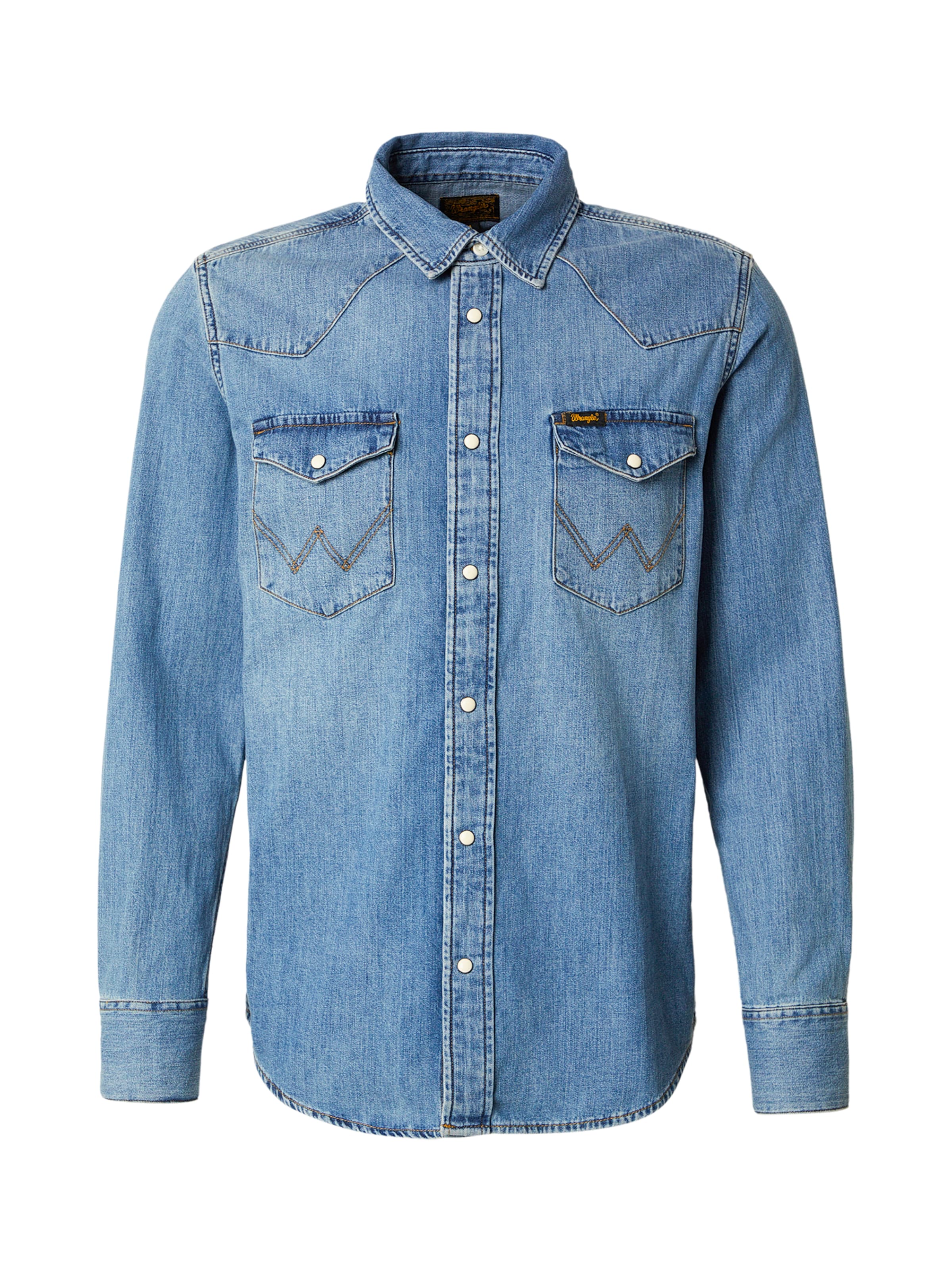 WRANGLER Chemise en bleu denim, Vue avec produit