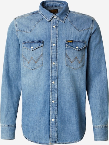 Coupe regular Chemise WRANGLER en bleu : devant