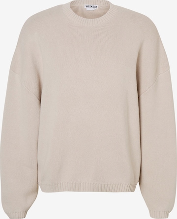 Pull-over WEEKDAY en marron : devant