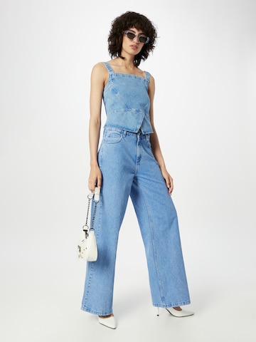 Wide Leg Jean Blanche en bleu