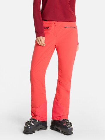 ZIENER Slim fit Outdoor Pants 'TILLA' in Red: front