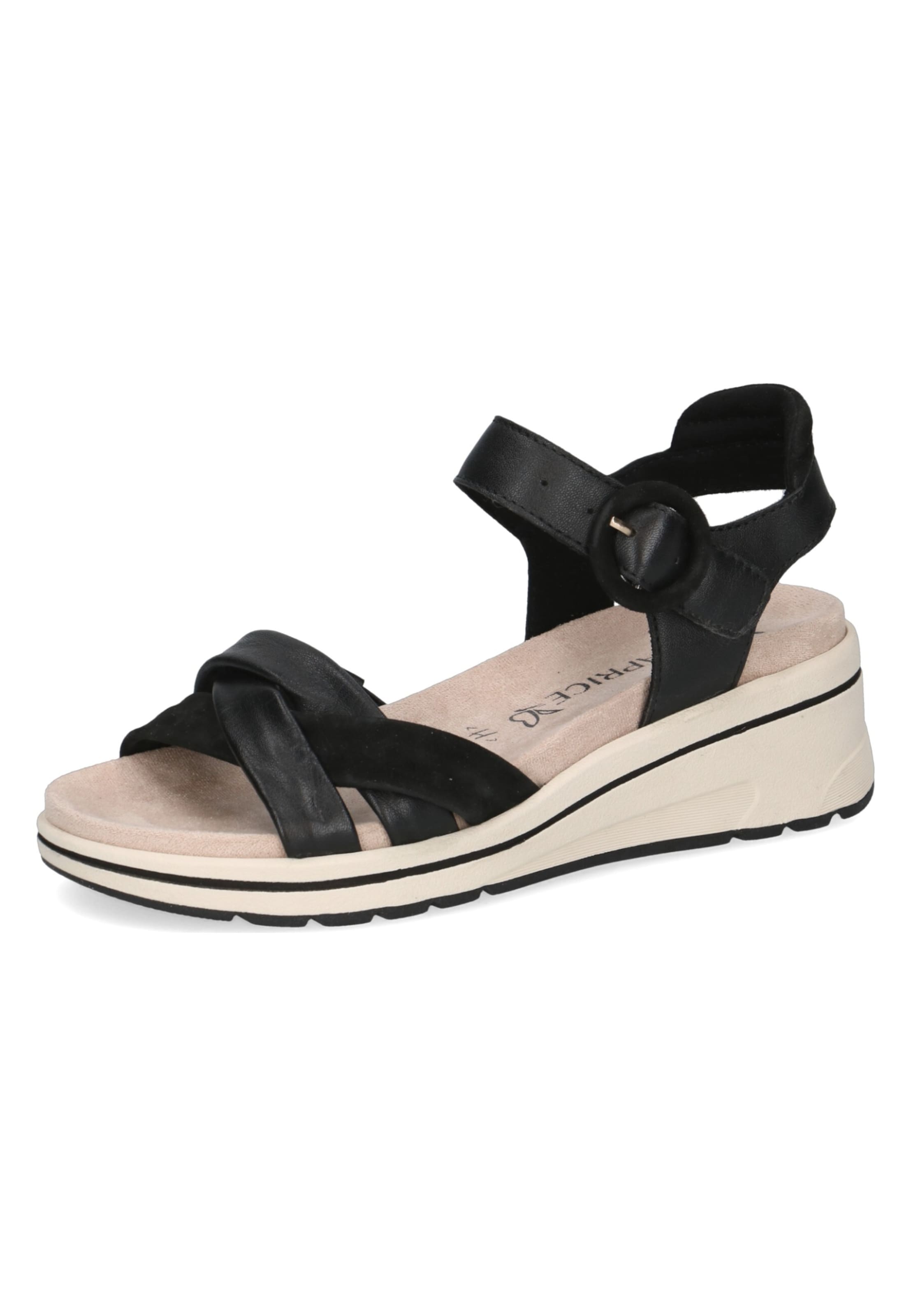 CAPRICE Riemensandale in Schwarz: Vorderseite