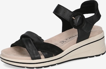 CAPRICE - Sandálias com tiras em preto: frente