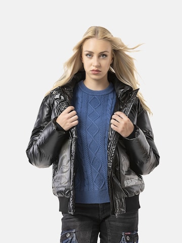 CIPO & BAXX Winterjacke 'WM141', wärmend, transparente Fronttaschen in Schwarz