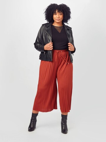 ABOUT YOU Curvy Wide leg Pants 'Caren' in Brown