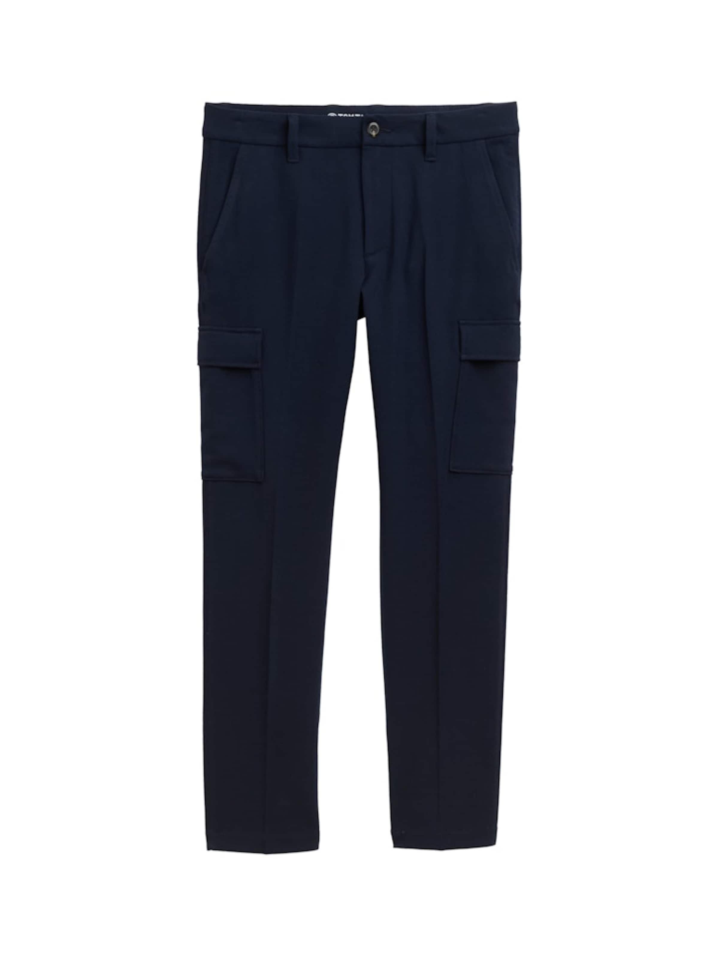 TOM TAILOR Pantalon à plis en bleu foncé, Vue avec produit