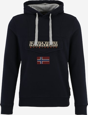 NAPAPIJRI Sweatshirt 'Burgee Wint 2' in Blauw: voorkant