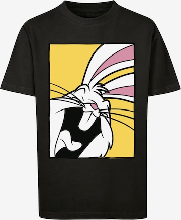 F4NT4STIC Shirt 'Looney Tunes Bugs Bunny Laughing' in Black: front