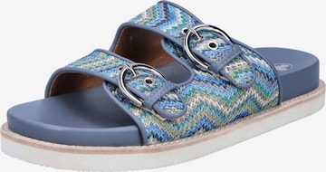 Rieker Mules in Blue: front