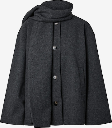 PIECES - Abrigo de entretiempo en gris: frente
