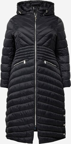 Karen Millen Curve Zimní kabát – černá: přední strana