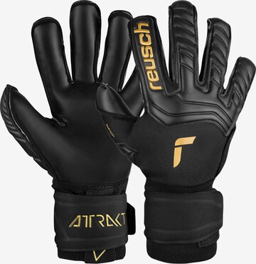 REUSCH Athletic Gloves in Black: front