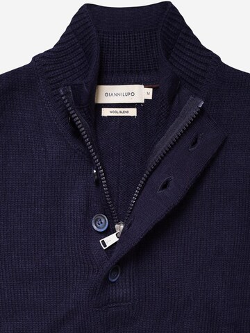 Gianni Lupo Tröja 'MAGLIERIA CASUAL GL35078-F26' i blå