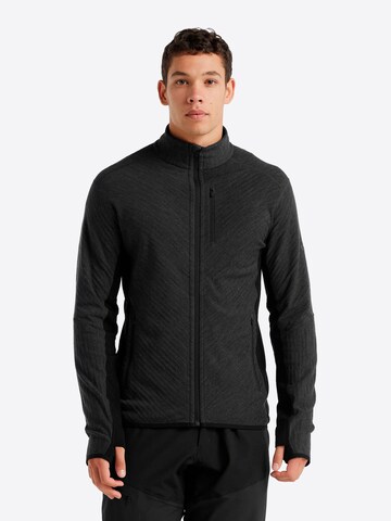 ICEBREAKER Sports cardigan 'Descender' in Grey: front