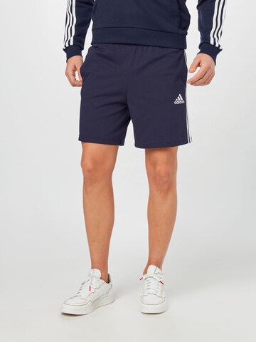 Regular Pantalon de sport 'Aeroready Essentials 3-Stripes' ADIDAS SPORTSWEAR en bleu : devant