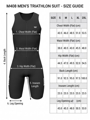 Completo sportivo 'Wulibike Triathlonanzug Herren Ärmellos, atmungsaktiv, mit Polster' di WULIBIKE in nero