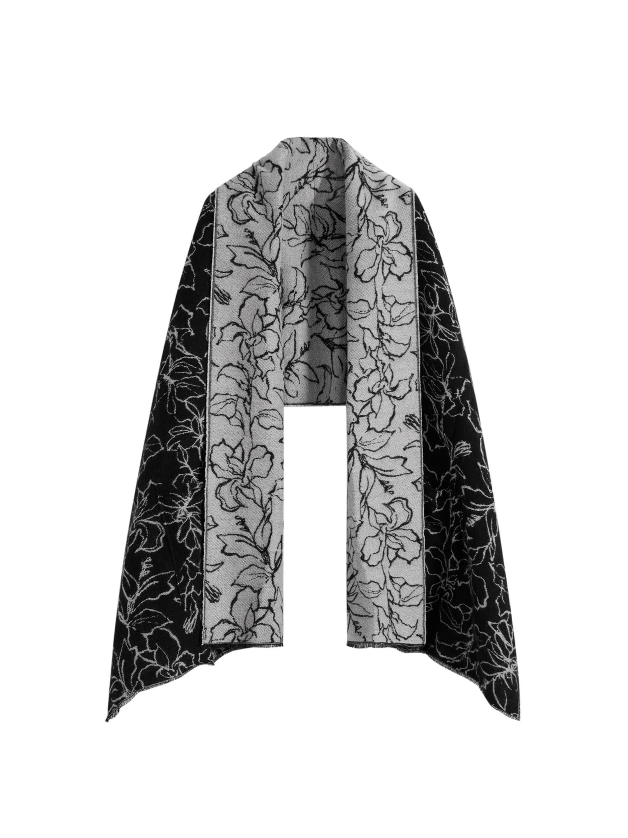 melns Desigual Pončo: no priekšpuses