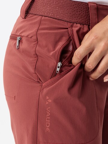 VAUDE Regular Outdoor trousers 'Farley' in Red