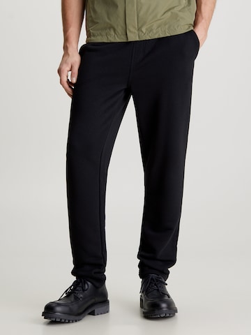 Calvin Klein Tapered Pants in Black: front