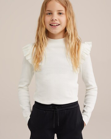 Maglietta di WE Fashion in bianco: frontale