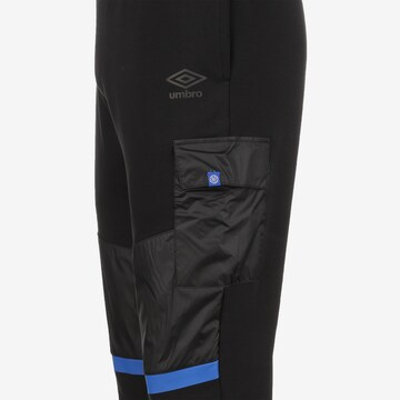 UMBRO Tapered Workout Pants 'FC Schalke 04' in Black