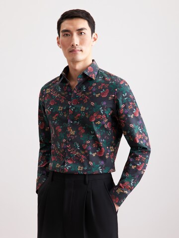 Coupe slim Chemise business 'Schwarze Rose' SEIDENSTICKER en mélange de couleurs : devant