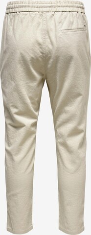 Loosefit Pantalon 'Linus' Only & Sons en beige