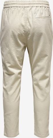 Loosefit Pantaloni 'Linus' di Only & Sons in beige