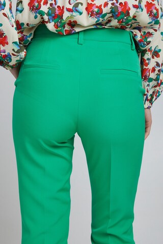 ICHI Slim fit Pleated Pants in Green