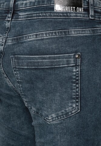 STREET ONE Slimfit Jeans in Blauw