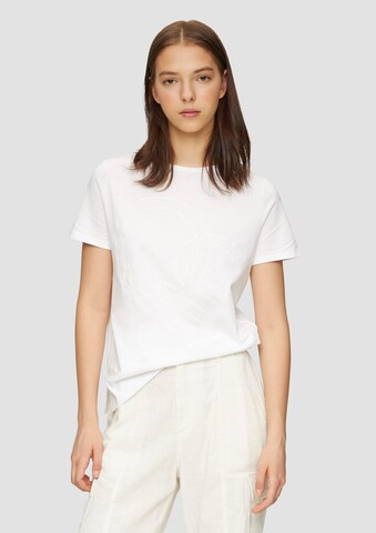 T-shirt QS en blanc : devant