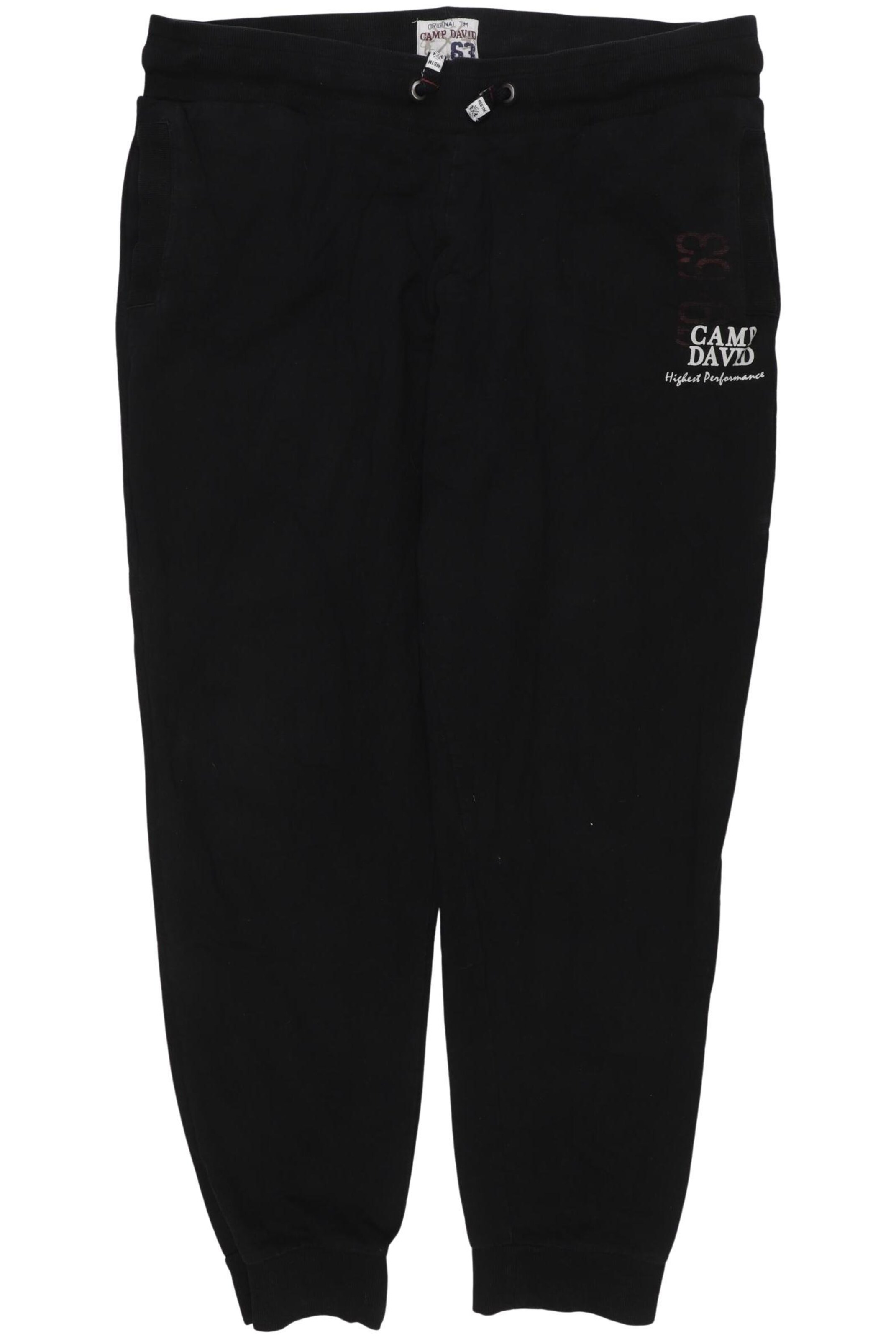 CAMP DAVID Stoffhose 38 in Schwarz: Vorderseite