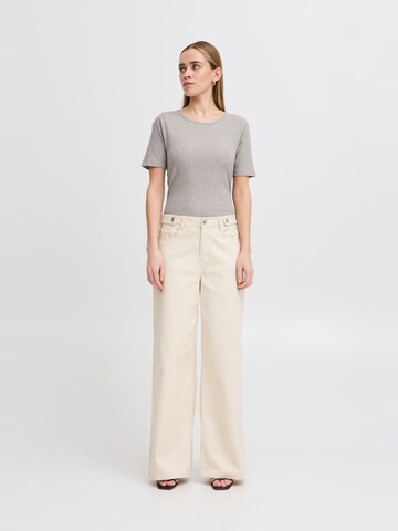 ICHI Shirt ' IHPALMER RIB' in Grijs