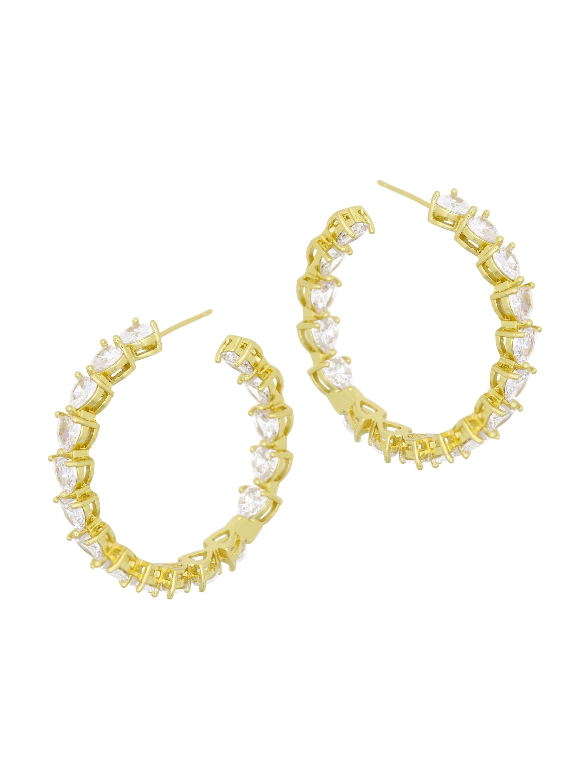 Boucles d'oreilles Fashionbox en jaune : devant