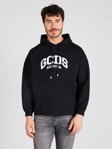 GCDS - Sudadera en negro: frente