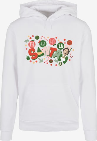 ABSOLUTE CULT Sweatshirt 'Elf - Santa' in Wit: voorkant